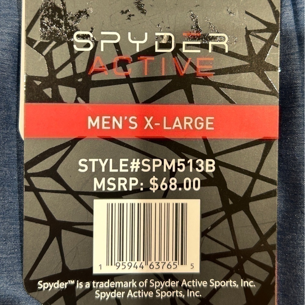 Spyder Active ProWeb Men's Pulse Blue/Black 8” Inseam Shorts Size-XL #SPM513B - Picture 11 of 16
